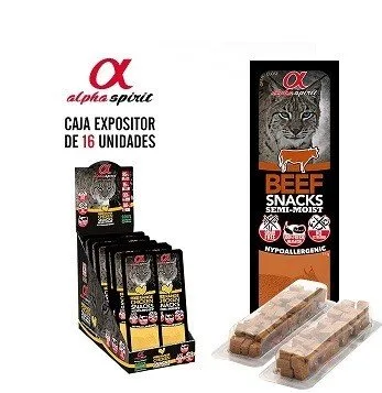 ALPHA SPIRIT SNACKS TACOS GATO BUEY 35GR (x16ud)