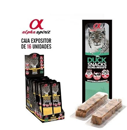 ALPHA SPIRIT SNACKS TACOS GATO PATO 35Gr (x16)