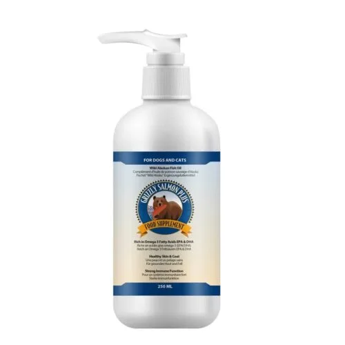 ACEITE DE SALMÓN SALVAJE GRIZZLY PARA PERROS Y GATOS