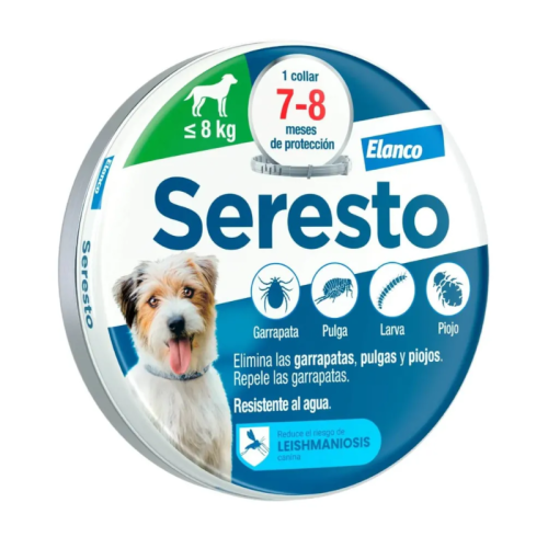Collar antiparásitos Seresto para perros de menos de 8 kg y cachorros en GOSYGAT